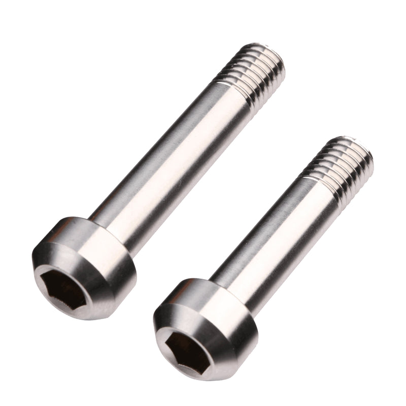 Load image into Gallery viewer, {&quot;description&quot;=&gt;&quot;titanium shock bolt, set of 2&quot;, &quot;fits model&quot;=&gt;&quot;most pre 2017 Santa Cruz&quot;, &quot;package&quot;=&gt;&quot;2x 35mm bolts&quot;}
